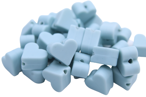 Petit coeur 14mm - Perle en silicone