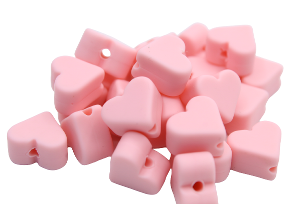 Petit coeur 14mm - Perle en silicone