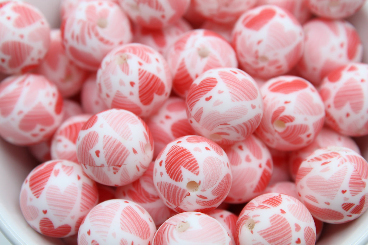 Perle imprimée à motif - Perle en silicone