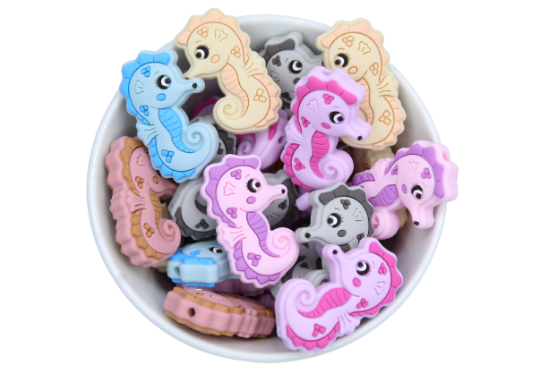 Hippocampe - Perle en silicone