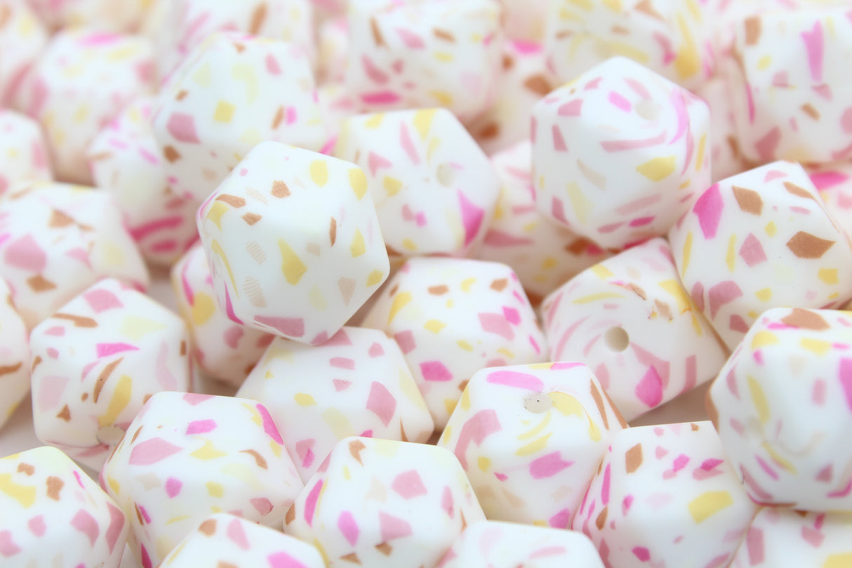 Perle imprimée à motif - Perle en silicone