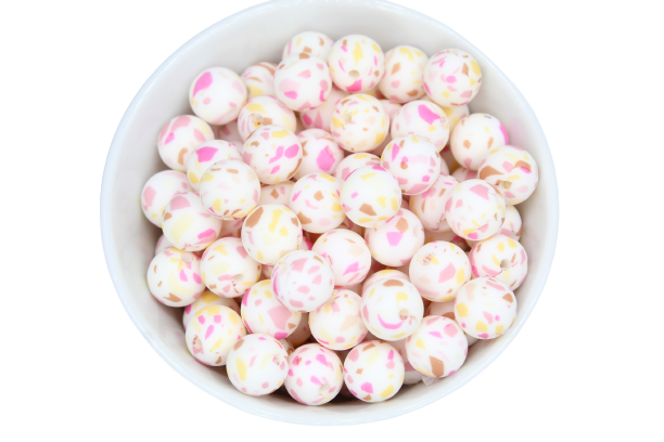 Perle imprimée à motif - Perle en silicone