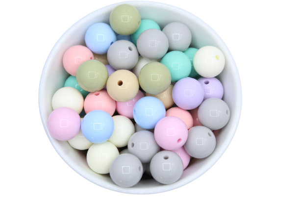 Ronde Ø15mm brillant - Perle en silicone