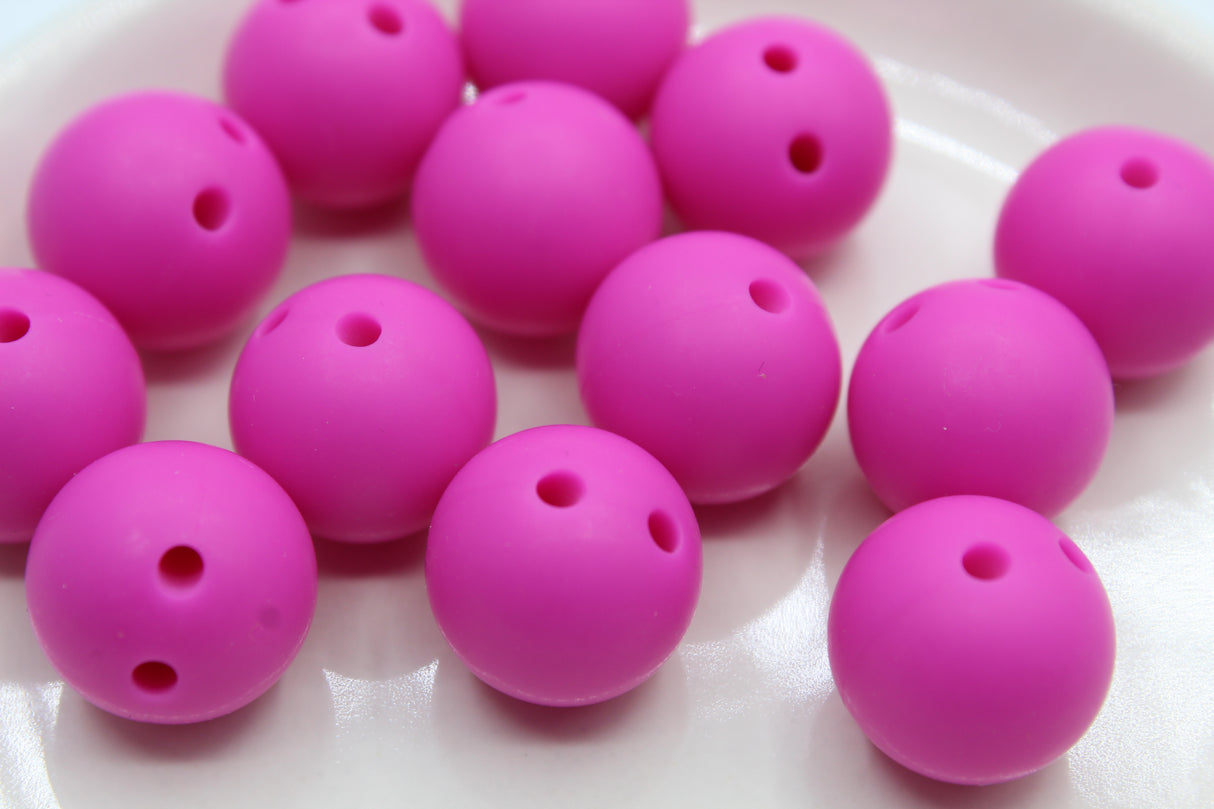 Ronde 15mm de sécurité - Perle en silicone