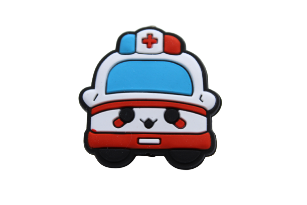 Ambulance - Perle en silicone