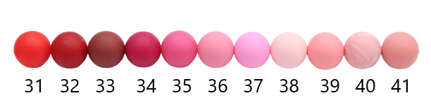 Le nuancier des perles (en 12mm) 2025 - Perle en silicone