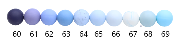 Le nuancier des perles (en 12mm) 2025 - Perle en silicone