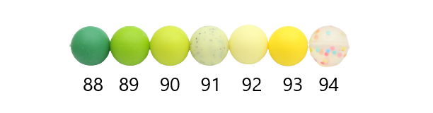 Le nuancier des perles (en 12mm) 2025 - Perle en silicone