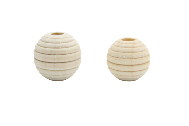 Striée - en érable - Perle en bois