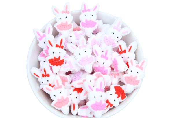 Lapin ballerine - Perle en silicone