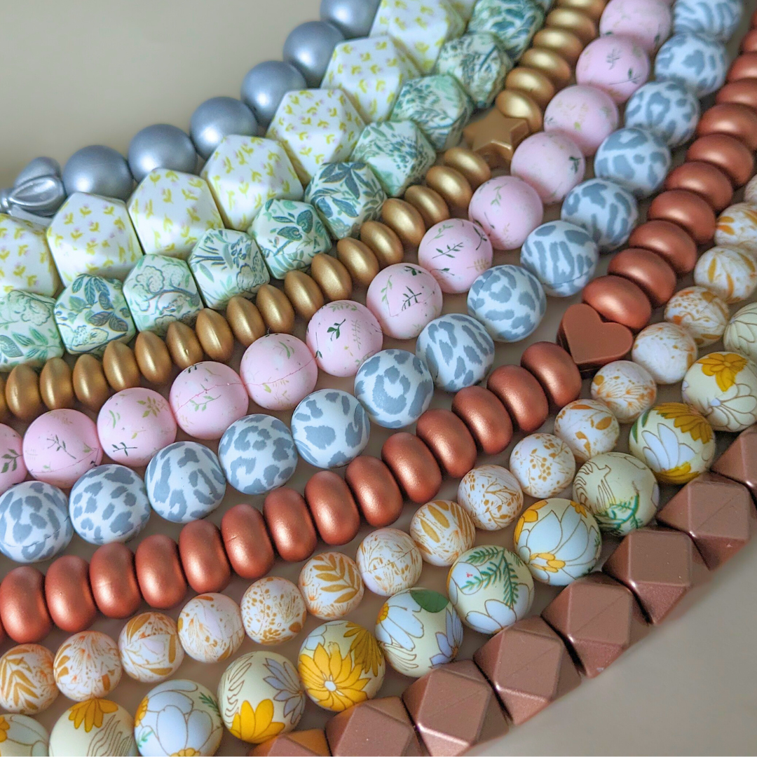 Les perles en silicone imprimées