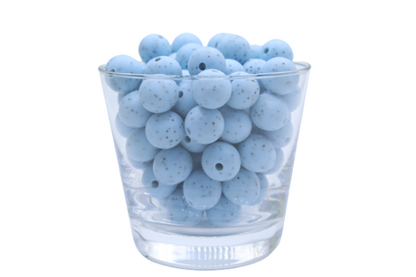 Perle ronde Poussières d'étoiles - lot de 5 - Perle en silicone