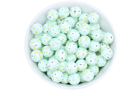 Perle imprimée à motif - Perle en silicone - Poppy