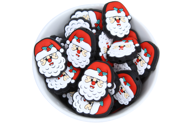 Père Noël avec bonnet et feuille de houx