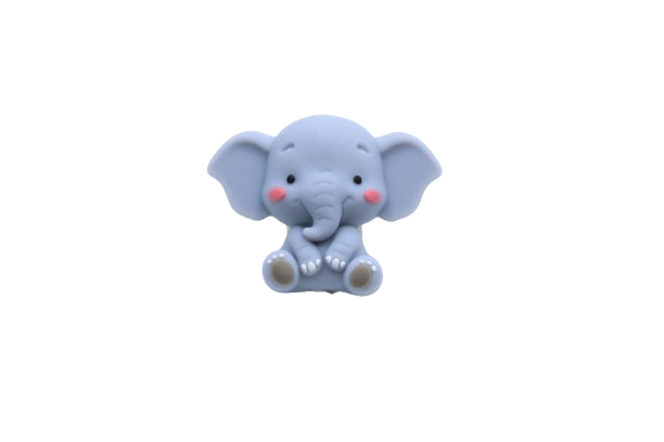 Éléphant 3D - Perle en silicone