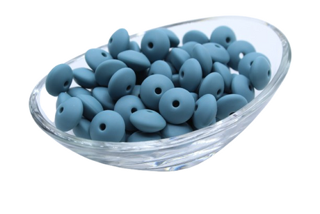 Nouvelle couleur: Bleu acier - Perle en silicone