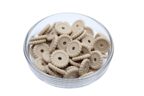 Mini rondelle à pois - lot de 5 - Perle en silicone