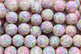 Perle imprimée florale  - Perle en silicone