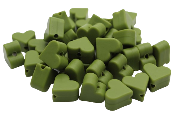 Petit coeur 14mm - Perle en silicone