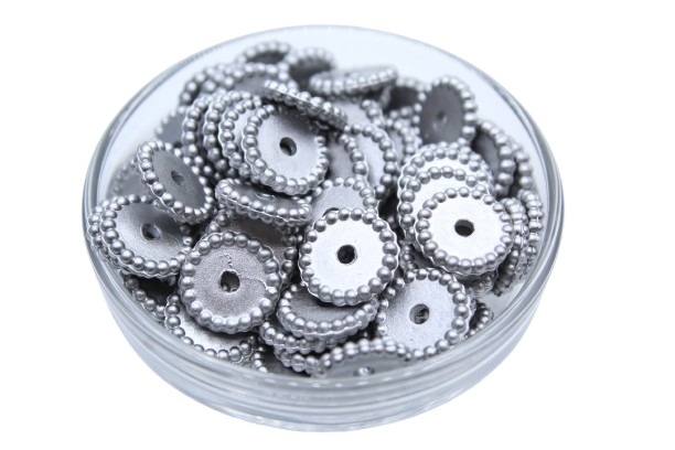 Mini rondelle à pois - lot de 5 - Perle en silicone