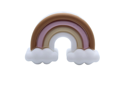 Arc en ciel avec nuage 3D - Perle en silicone