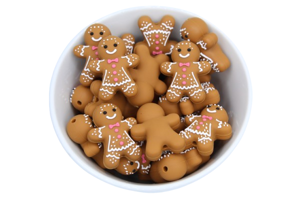 Biscuit pain d'épice 3D - Perle en silicone