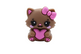 Chaton avec noeud 3D - Perle en silicone