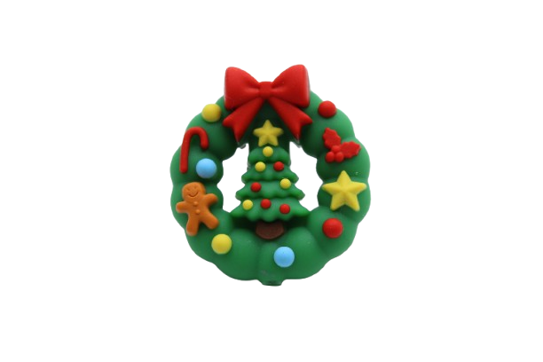 Couronne avec sapin 3D - Perle en silicone
