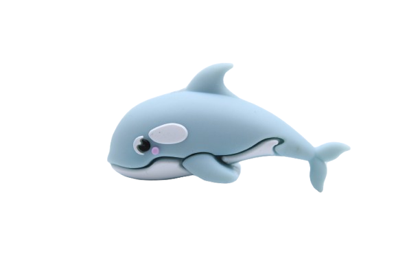 Dauphin 3D - Perle en silicone