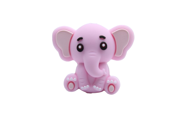 Éléphant 3D Version 2 - Perle en silicone