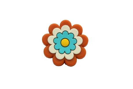 Fleur groovie - Perle en silicone
