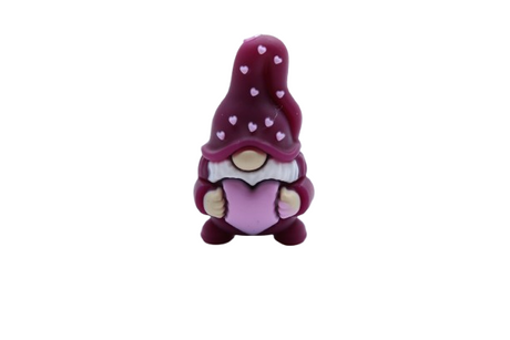Gnome avec coeur 3D - Perle en silicone