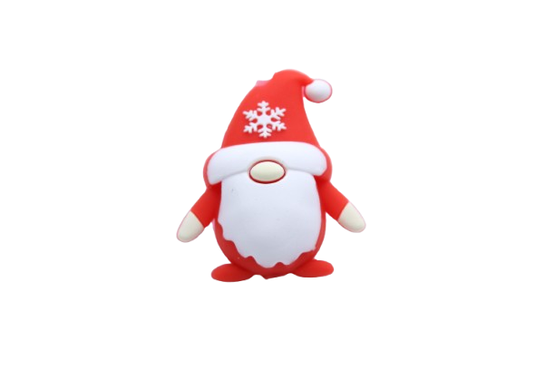 Gnome de Noël 3D - Perle en silicone