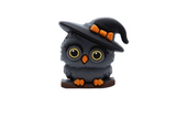 Hibou avec chapeau 3D - Perle en silicone