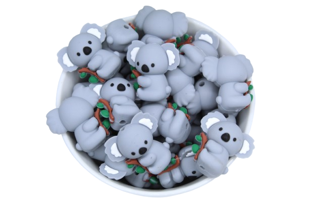 Koala avec branche 3D - Perle en silicone