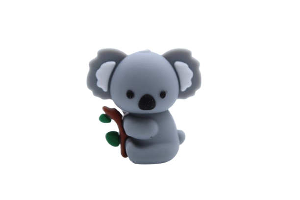 Koala avec branche 3D - Perle en silicone