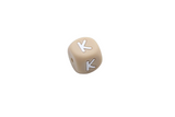 Lettre 12mm Exclusivité: Taupe -Blanc - Perle en silicone