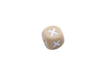 Lettre 12mm Exclusivité: Taupe -Blanc - Perle en silicone