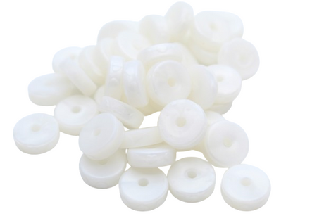 Mini rondelle avec coeur - Perle en silicone