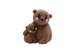 Ours avec bébé 3D - Perle en silicone