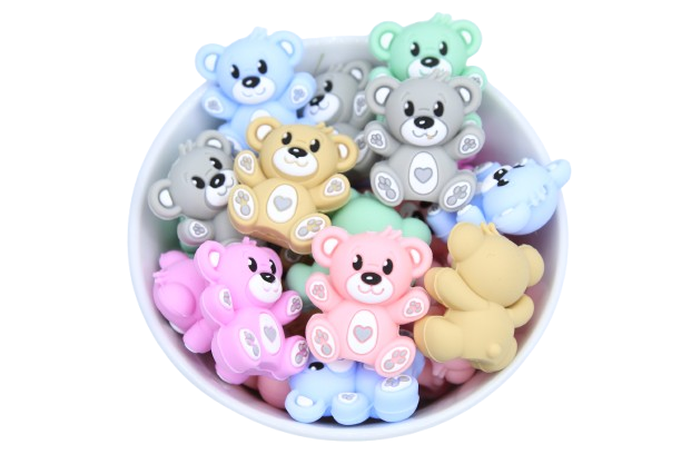 Ourson 3D - Perle en silicone