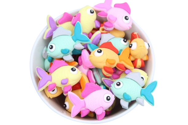 Poisson 3D - Perle en silicone