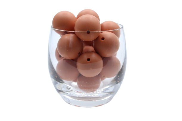 Nouvelle couleur: Caramel - Perle en silicone