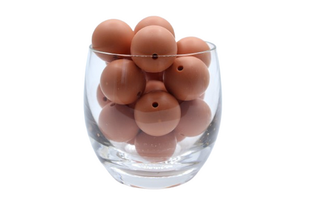 Nouvelle couleur: Caramel - Perle en silicone