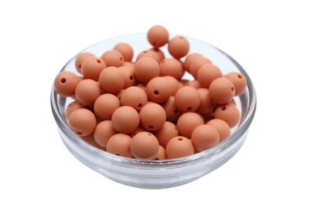 Nouvelle couleur: Caramel - Perle en silicone
