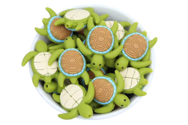 Tortue 3D version 2 - Perle en silicone