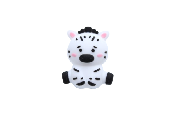 Zèbre 3D - Perle en silicone