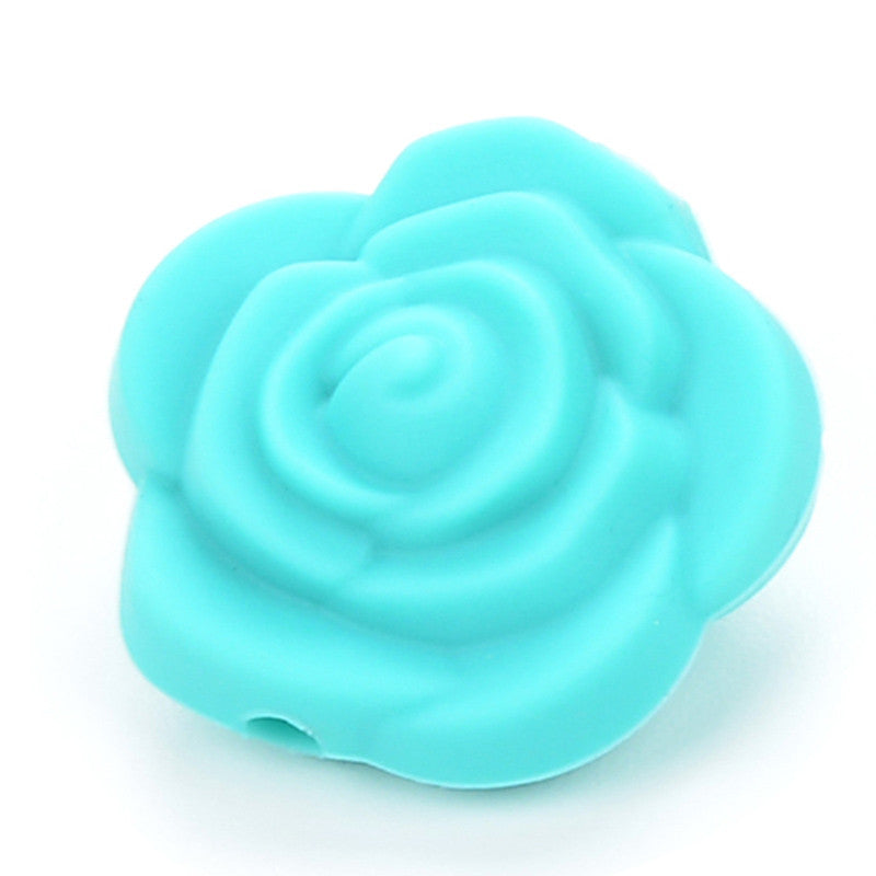 Fleur double face - Perle en silicone