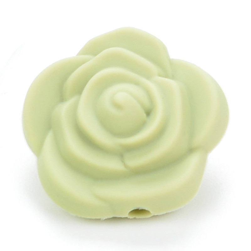 Fleur double face - Perle en silicone