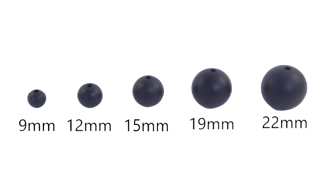 Perle en silicone ronde Ø15mm - lot de 5